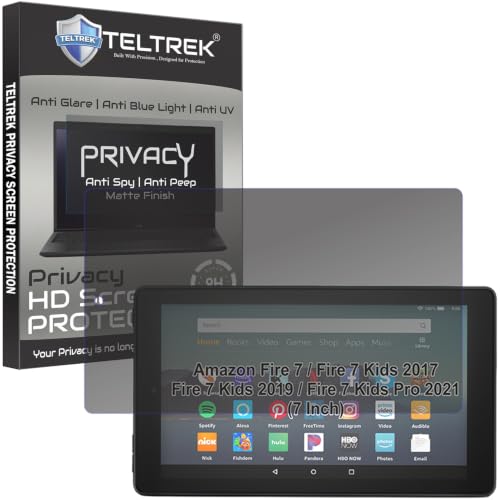 Image of Privacy Matte Screen Guard Compatible With Amazon Fire 7 2019 / Fire 7 Kids 9th Gen 2019 / Fire7 7th Gen 2017 / Fire-7 Kids Pro 2021 Tab 7 inch Inch Tablet Not a Tempered Glass Screen Protector