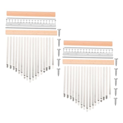 ULDIGI 2 Sets Thumb Piano Accessories Diy Finger Piano Kit Handmade Kit for Musical Instrument Projects 8 Keys Included