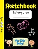 Kids and Pencil Sketchbook - large 120 Pages Blank Drawing Pad: Black Cover Sketch Book Sketch Book for Kids  Paper Drawing and Write Journal  \