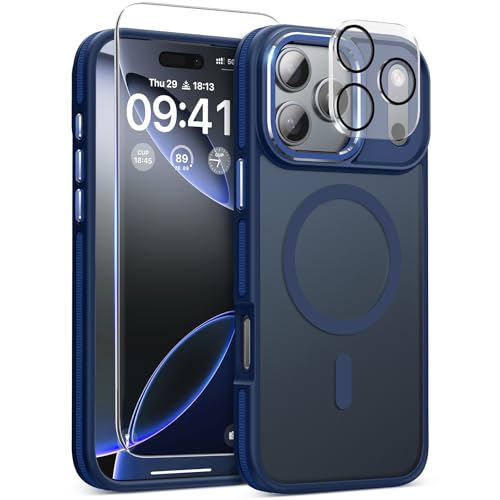 Coque iPhone Pro Max magnétique DOMAVER avec protection écran et caméra
