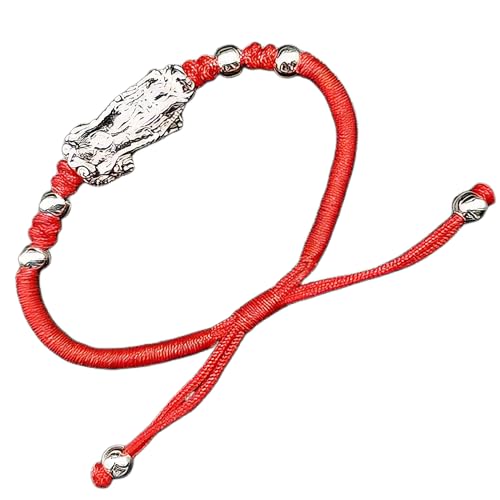 Buddha & Karma Red String Silver Pi Xiu Bracelet - Protection Bracelets for Wealth, Luck & Balance - Adjustable Bracelet That Offers a Meaningful Fit for Anyone Seeking Comfort, Blessings & Harmony