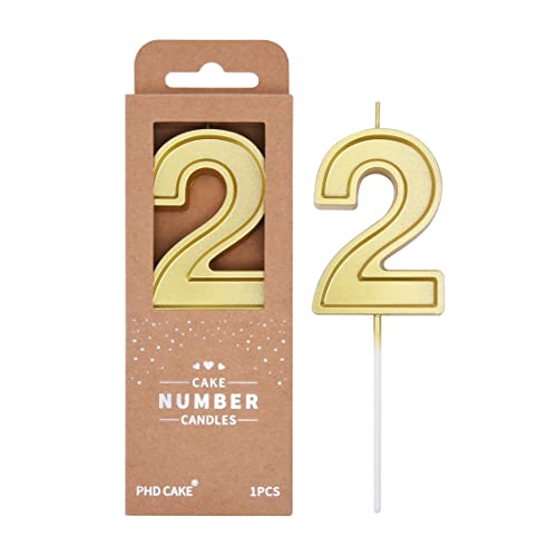 PHD CAKE Luxe Gold 2 Number Candle
