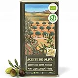 NaturaleBio Aceite de Oliva Virgen Extra 500ml. Cultivo ecológico en España. Certificación D.O.P. Olivas Premium Cornicabra y Picual de árboles centenarios. Prensado en frío para mejor sabor y aroma.
