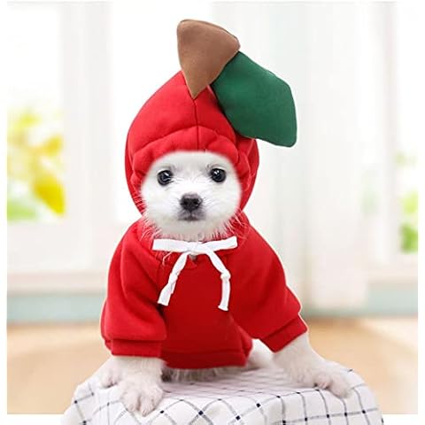 ChezAbbey Apple Dog Hoodie for Winter Cover