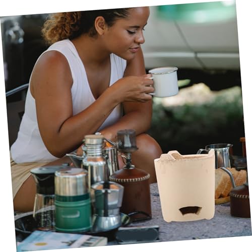 IMIKEYA Holzkohleofen Grillofen Holzkohlegrillherd Holzkohleherd zum Kochen Ton Campingkocher Kohle Herd Holzkohlegrillöfen altmodisch Tandoor Grillzubehör Kleiner Tee ofen kleiner Ofen – Bild 4