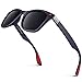 Black Polarized Sunglasses for Men and Women,Dark Driving Fishing Golf HD UV400 Shades