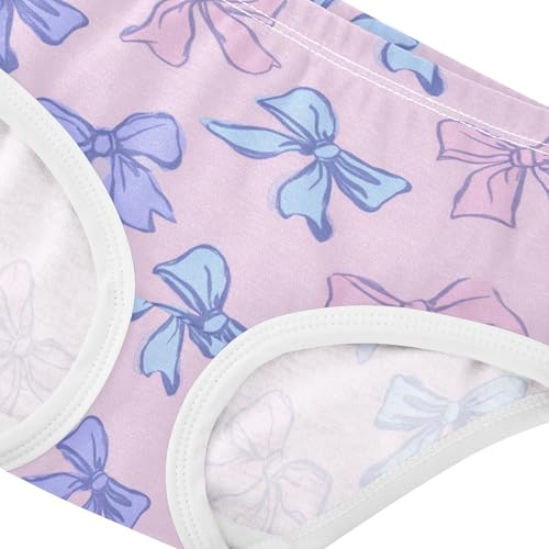 Wusikd Bows Light Pink Girls' Underwear Cotton Girls Briefs Soft Toddler Underwear 2T4