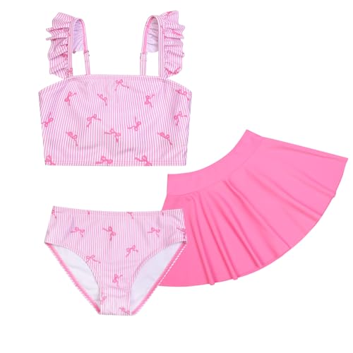 Image of CHILDRENSTAR Girls Tankini Swimsuit with Skirt 3 Pieces Bikini Bathing Suit