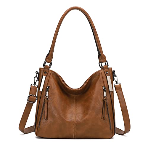 Purses for Women Shoulder Handbags Hobo Bags Tote Bag 01-yellowish Brown