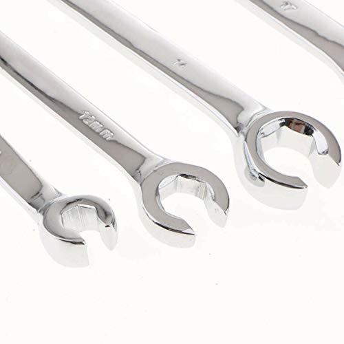 TopHomer Vogueing Tool 8x10mm Brake Pipe Wrench Open Ring Spanner Double End Flared Nut for Hard to Reach and Confined Spaces - Image 3