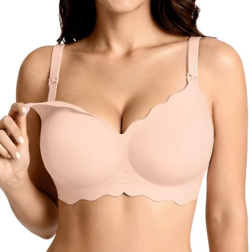 Maternity Nursing Bra for Women Breastfeeding - Pregnancy Pumping Breast Feeding Seamless Hands Free Bras with Support B-Nursing Bra-2 Small Black-2