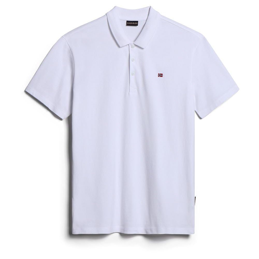 Napapijri Bianco Cotton Men Polo Shirt - M