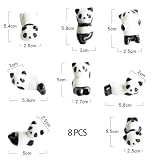 HXHWKEN 8 sztuk stojaków na pałeczki ceramiczne panda podstawka na pałeczki do dekoracji stołu, odpowiednie na imprezę, uroczystości i bankiet