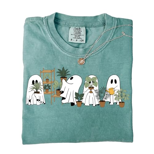 Comfort Colors® Floral Ghost Halloween T-Shirt Plant Spooky Shirt