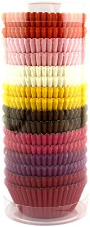 Xlloest Premium Mini Rainbow Bright Baking Cups, Cupcake Liners Paper, Pack of 400