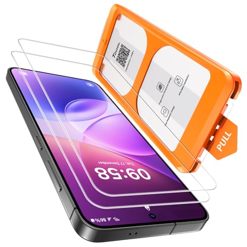Image of TOCOL for Samsung Galaxy S25 FE Screen Protector | Easy Installation Bubble-Free, 9H+ Tempered Glass, 8FT Military Grade Shatterproof, Anti-Scratch, Case Friendly HD 2 Pack