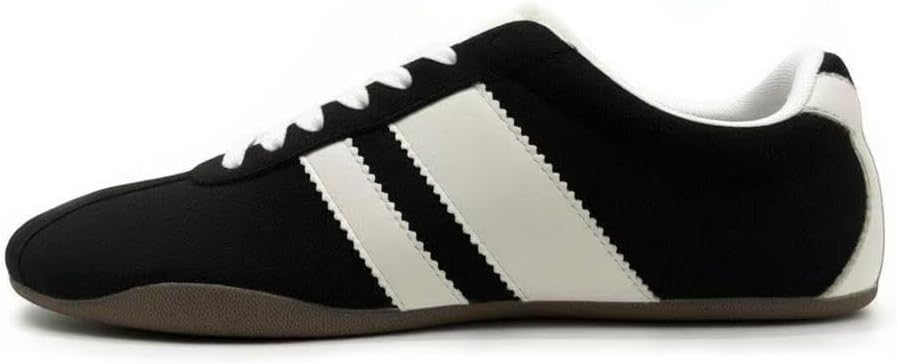 Low-Profile Womens Casual Shoes Retro-Inspired Upper Design Lace-Up Athletic Womens Shoes Sneakers Non-Slip Rubber Sole