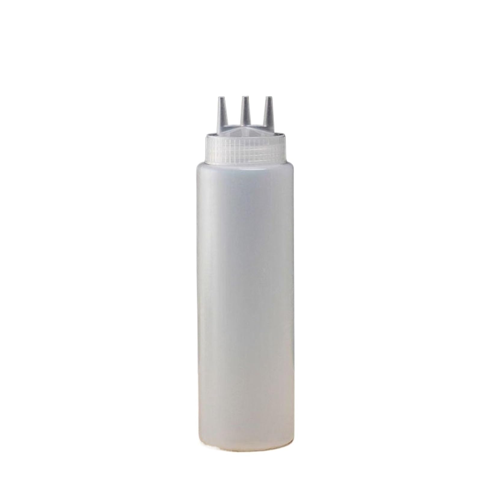 ZNJAMN 10pcs Plastic Squeezing Sauce Bottle Squeezable Graduated Jam Container Salad for Seasoning(White,450ml)