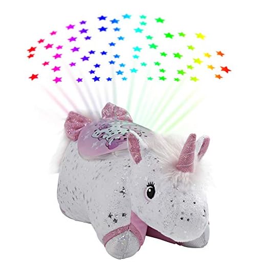 Pillow Pets Glittery Unicorn Sleeptime Lite 11" Stuffed Animal Plush Nightlight