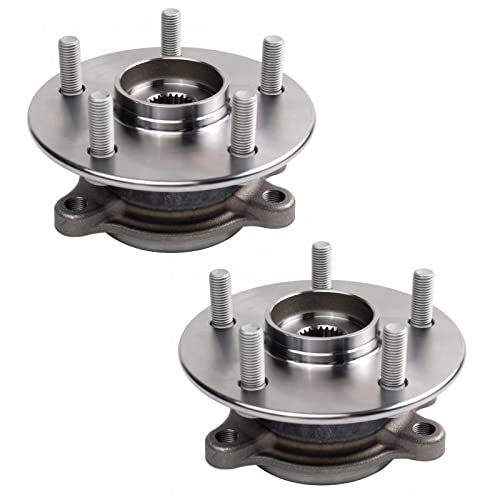 Image of TRQ Front Left and Right Wheel Bearing and Hub Assembly Set 2 Piece Compatible with 21-23 Lexus ES250 2021 Toyota Avalon XLE L4 2.5L 18-22 Camry SE LE XLE XSE L4 2.5L 18-20 Camry L L4 2.5L