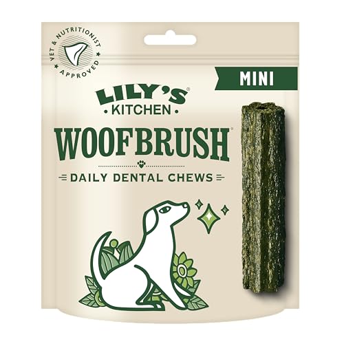 Lily’s Kitchen Bastoncini dentali per cani adulti Mini Woofbrush preparati con ingredienti naturali 7 x (10 x 13g)