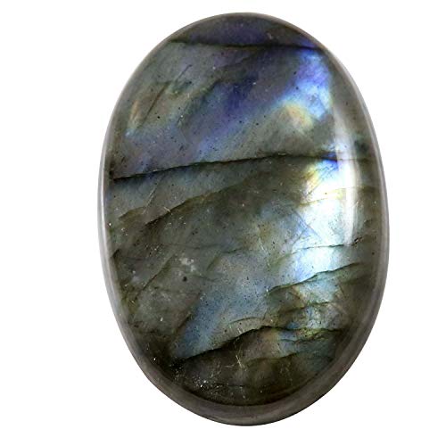 Cabochon ovale en labradorite calibré 50,1 carats anti-fissure