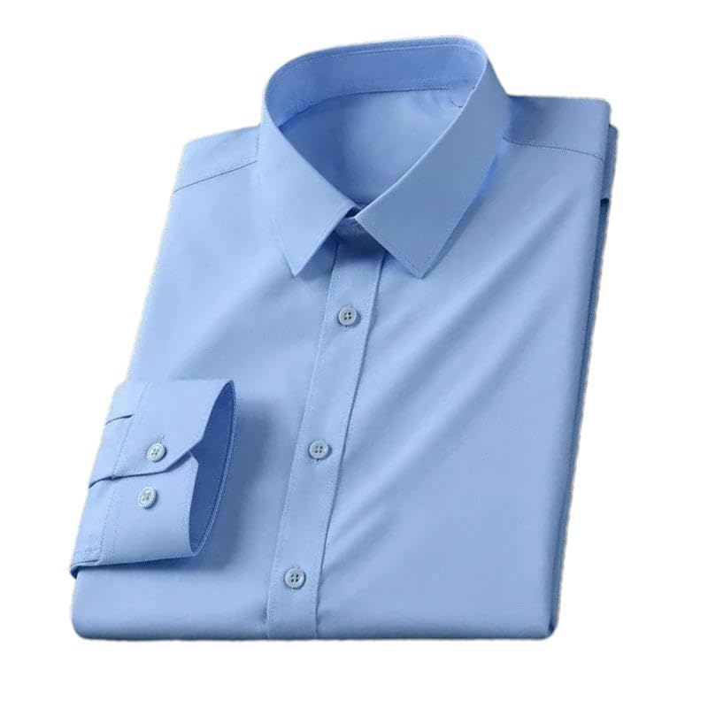 Chemise homme décontractée pour le bureau et les sorties chic en couleur unie taille XL