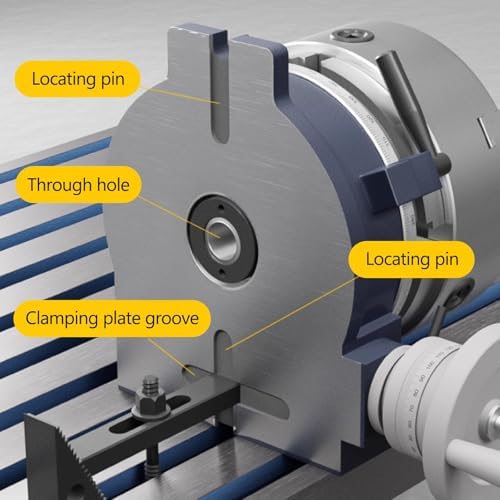 3-J Chuck Indexing Head for Milling Machines, Rotary Spindle for Horizontal/Vertical Use, 1:90 Reduction Ratio, Precision Tooling Accessory for Enhanced Machining Performance