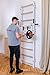 BenchK - Swedish Ladder Wall Bar - Indoor Chin Up Bar Workout Equipment for Home Exercise, Physical Therapy, Gymnastics, Fitness (WallBars + Convertible Pullup Bar + Dip Bars + Bench, White)