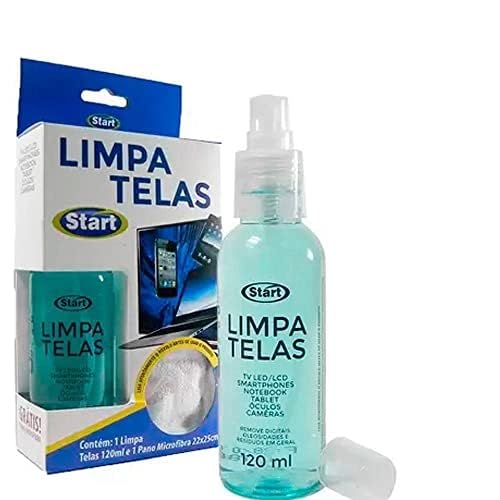 Limpa Telas Start + Pano Microfibra Alcool Isopropílico