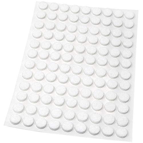 Adsamm® / 108 x patins en feutre / blancs / Ø 10 mm / rond / épaisseur 3,5 mm / patins glisseurs auto-adhésifs de qualité optimale Cover