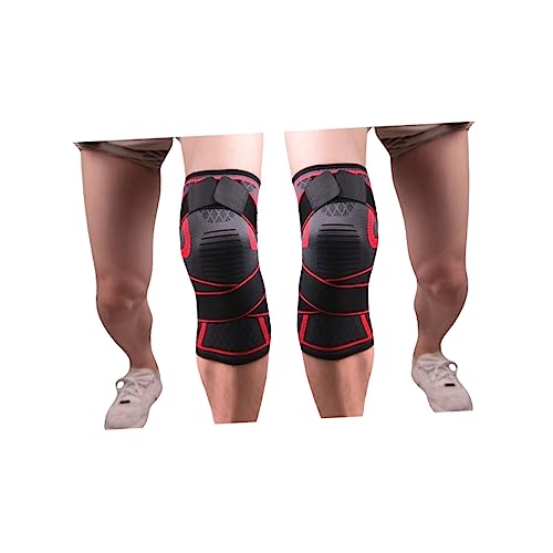 COLLBATH Running Basketball Leg Brace Compression Knee Pad Knee Sleeves (size L)