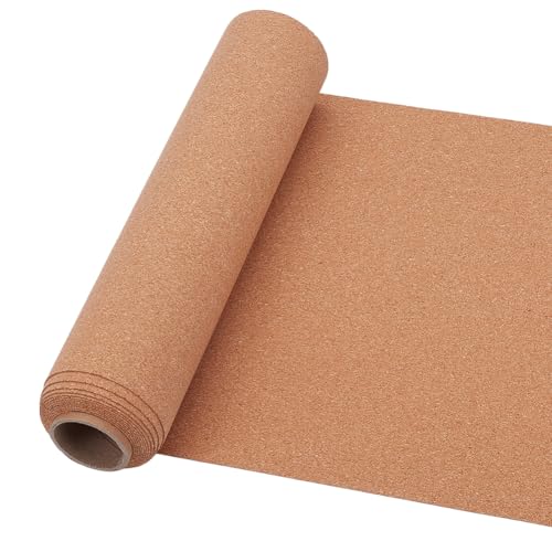 OLYCRAFT Rollo de corcho natural de 3 m x 30 cm, rollo de tablero de corcho grande, 1 mm de grosor, tableros de anuncios, textura natural, tableros de corcho, rollos de papel para decoración de
