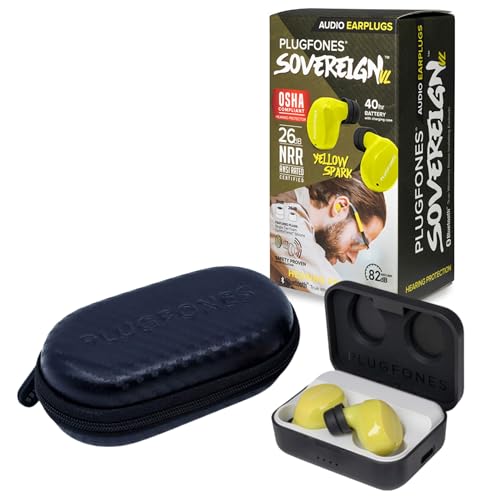 Plugfones Sovereign VL Bluetooth Earplug Earbuds 82dB Volume Limited OSHA