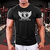 GYMTIER Spartan Forged - Chest Logo - Men's Gym T-Shirt Bodybuilding Training Workout Lifting Top Clothing, Black, 5XL #5