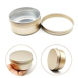 Wopanxye Aluminiowe słoiki blaszane, 150 ml, 150 ml, pojemnik na kosmetyki, puszki z zakrętkami do makijażu, pielęgnacji skóry, kremu, świecy, próbki, farby proszkowej, paznokci, koralików, masek