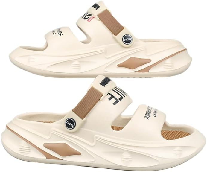 Men's Breathable EVA Slides – Non-Slip Open Toe Slippers for Beach, Pool & Outdoor Walking