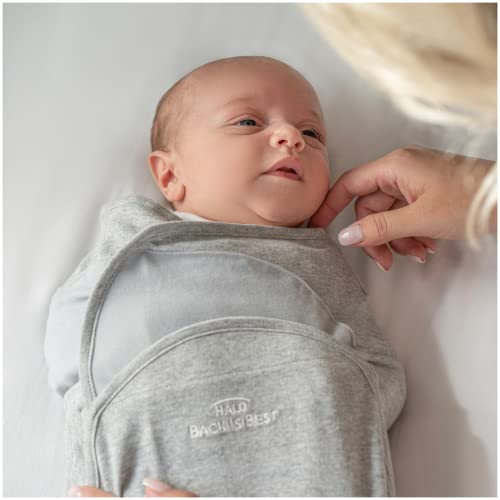 Image of HALO SwaddleSure Adjustable Swaddling Pouch, 100% Cotton, TOG 1.0, Heather Grey, Newborn, 0-3 Months