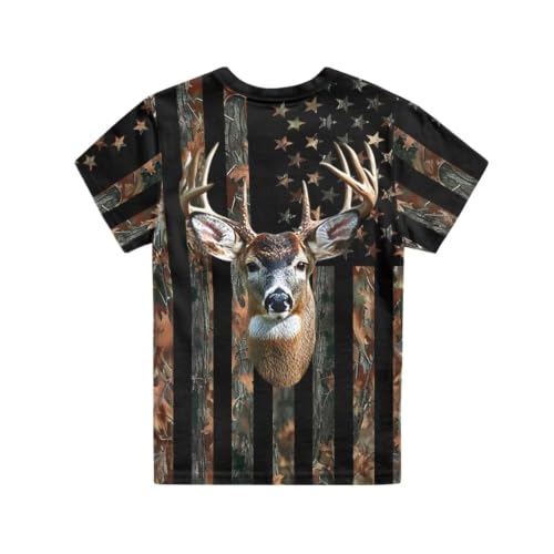 Image of Xhuibop Kids Tshirts Girls Boys 3-16 Years Summer Clothes for Teens Loose Fitting Tops