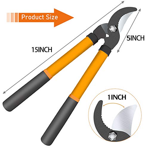 Airaj Small Bypass Lopper,Heavy Duty Gardening Clippers-Pruning Shears,Wear Resistant Steel Scissor Hand Tools For Pruning Bonsai,Flowers And Branches Below 30 Mm Indoor And Outdoor #TOP1