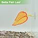 CAPASTEC Betta Fish Leaf, Natural Habitat Simulation for Betta Spawnings Grounds, Betta Spawnings Leaves, Resting Bed, Large Small Leaves, Orange Yellow