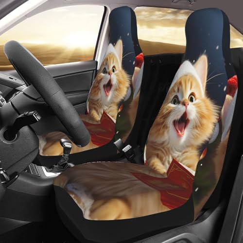 Housses de siège chat de Noël, le cadeau idéal pour les passionnés d'automobile