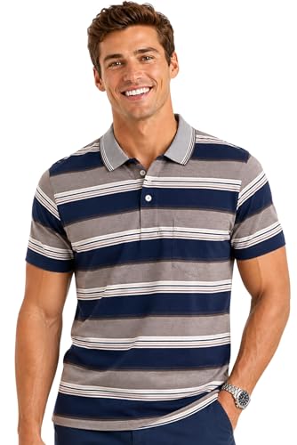Image of SANE ORIGINALS Half Sleeve Polo T-Shirt for Men with Pocket || Stripe Collar and Pocket T-Shirt for Men Half Sleeves