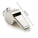 Tiplusta 2 Pcs Stainless Steel Sports Whistles with Lanyard, Loud Crisp Sound Whistles Great for Coaches, Referees, Police, Teacher, Officials