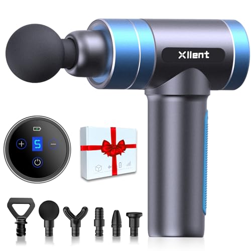 Pistola de masaje de tejido profundo, regalos de Navidad para mujeres, masajeador muscular portátil de mano, masajeador de percusión eléctrico súper silencioso, regalos de gimnasio para hombres,