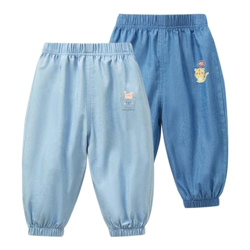 Pantalon bouffant bébé en coton léger lot de 2 leggings larges anti-irritation été