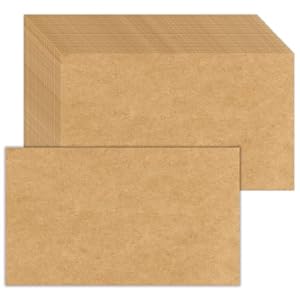 50 Pack 5.5×8.5 Kraft Blank Cardstock Paper Thick Paper – 80lb Flat Cards Stock Printer Paper for Make Your DIY Invitations, Note, Greeting, Table Cards – Writing, Stamping, Painting, Drawing