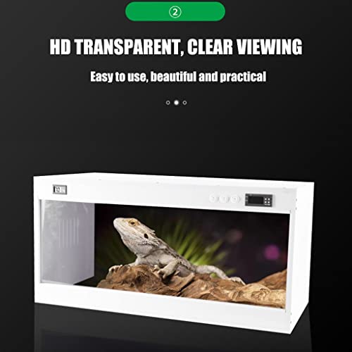 Caja de hábitat de reptiles de PVC, incubadora térmica y jaula de transporte para serpientes, lagartos, tortugas, ranas, ideal para la cría y alimentación de mascotas