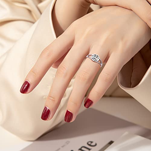 DAOCHONG Sigil of Lilith Abalone Shell Statement Ring S925 Sterling Silver Sigil of Lilith Statement Ring Gifts for Women Men2