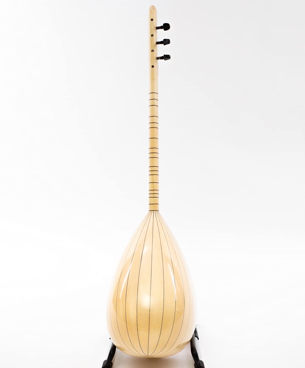Turkish Short Neck Baglama Saz made of Maple Wood, Cedar Top, With Soft case, free Extra strings & Picks Mizrab - Image 5